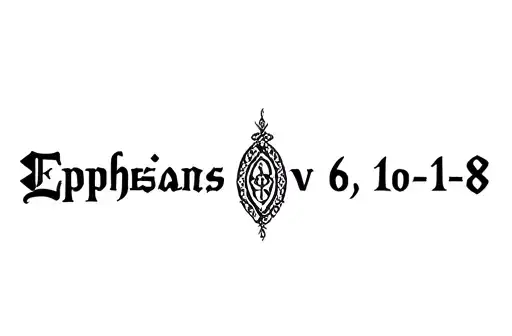 "Ephesians 6 v10-18" tattoo design idea