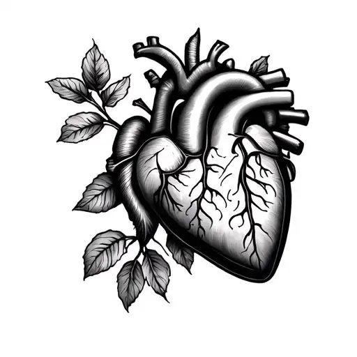 "Georgia" heart tattoo design idea