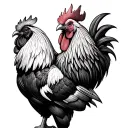 rooster fighting tattoo design idea