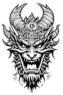 demon Rahu tattoo design idea