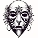 Venetian plague doctor's mask tattoo design idea