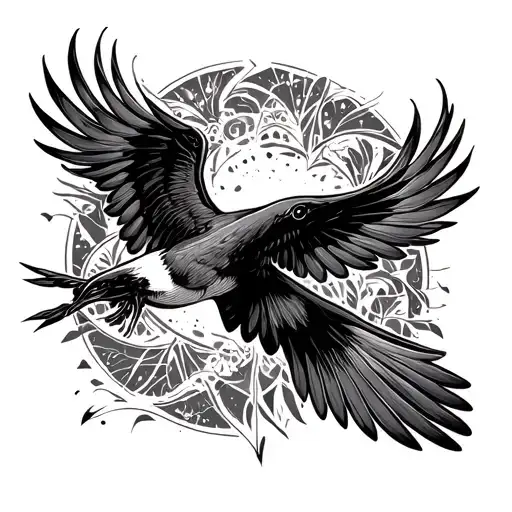 Boomerang flying tattoo design idea