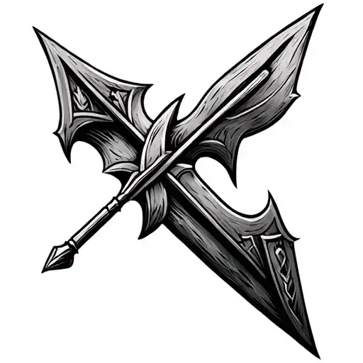 Viking Arrow tattoo design idea