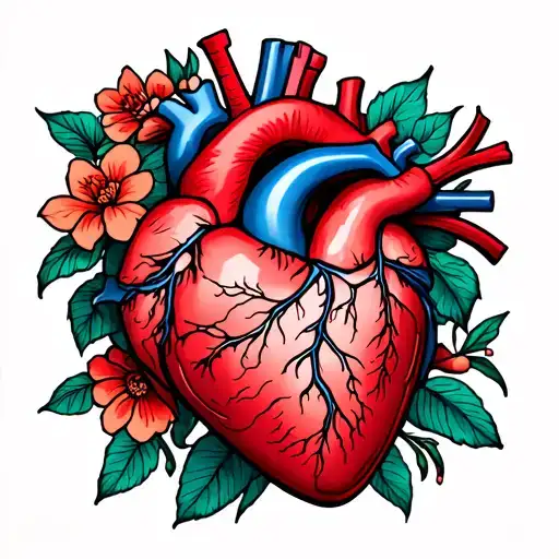 Tennessee and human heart tattoo design idea