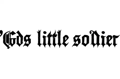 "Gods little soldier" tattoo design idea