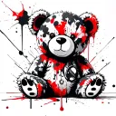 teddy bear tattoo design idea