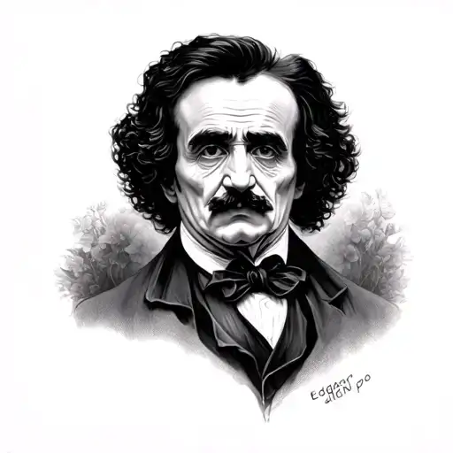 Edgar Allen Poe tattoo design idea