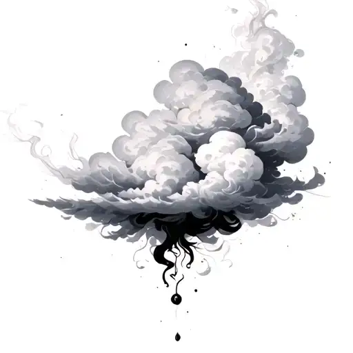 Coverup Clouds and Smoke tattoo design idea