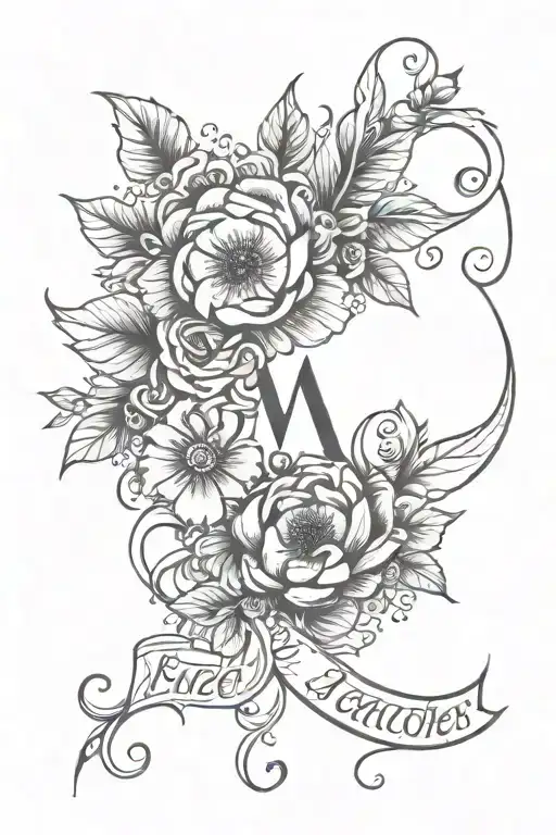 daughter name tattoo design idea