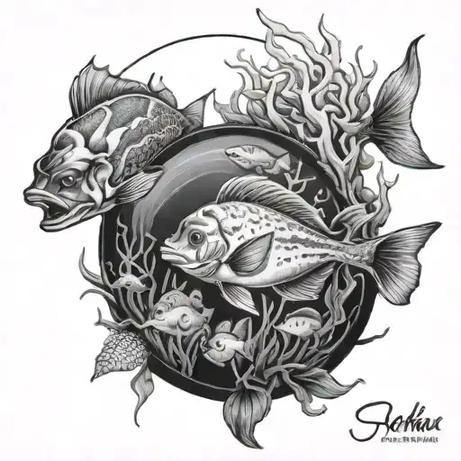aquarium tattoo design idea