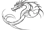 dragon abstract tattoo tattoo design idea