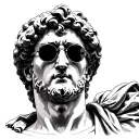JULIUS CAESAR STATUE WITH SUNGLASSES tattoo design idea