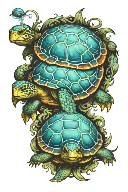 Aquarius, Uranus, Intellect, Divinity, mysticism abouth turtles although tattoo design idea