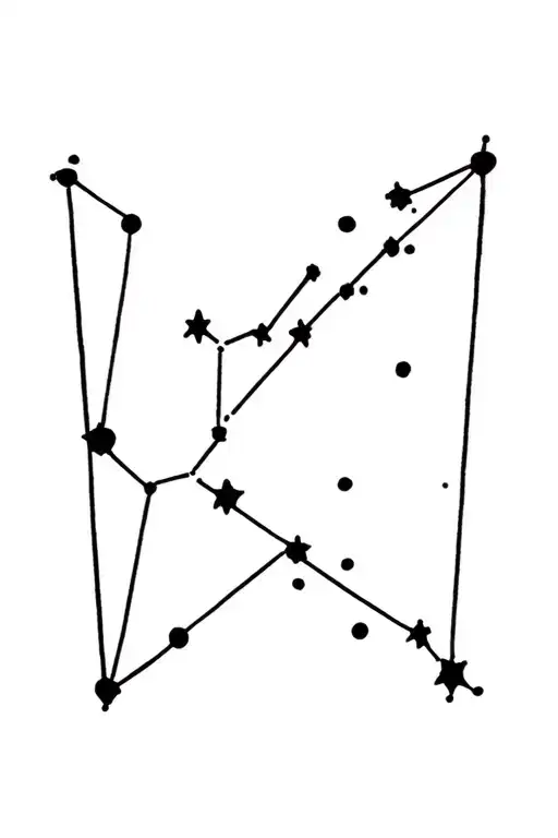 Big Dipper constellation tattoo design idea