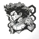 Huey freeman angry tattoo design idea