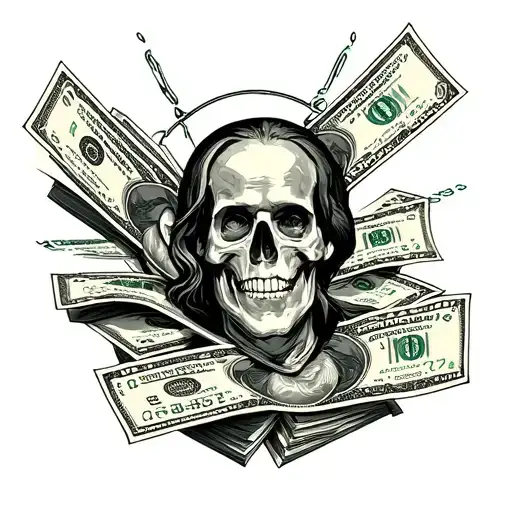 money and risk nothing gain tattoo design idea