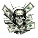 money and risk nothing gain tattoo design idea