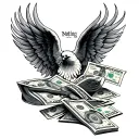 money and risk nothing gain tattoo design idea