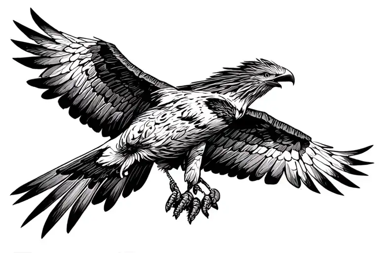 black and white red kite flying up  tattoo design idea