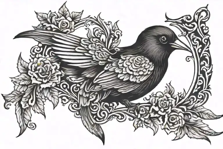 goth bird throat tattoo design tattoo design idea