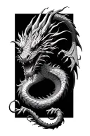 dragon emerging tattoo design idea