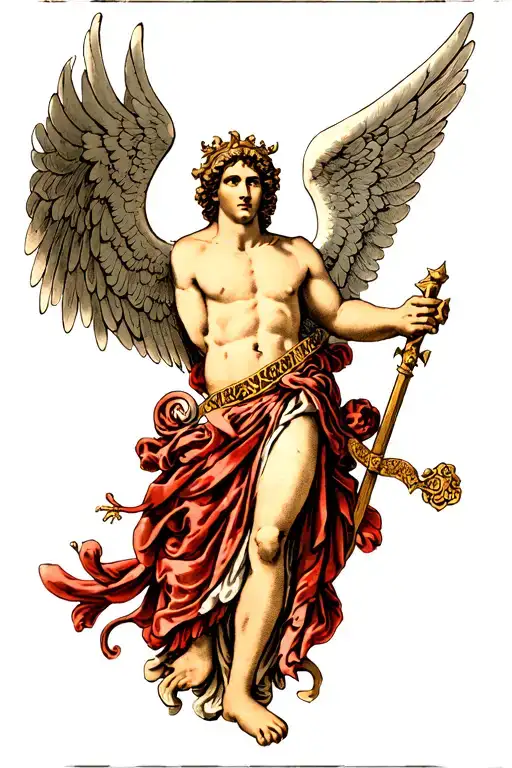 st michael the archangel tattoo design idea