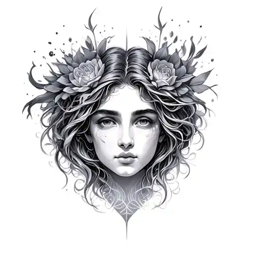 Virgo And Aquarius tattoo design idea