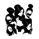 6 family womans idea not. name. aryanna karla. mayra georyanne yvonne carmen. something to remind. not faces tattoo design idea