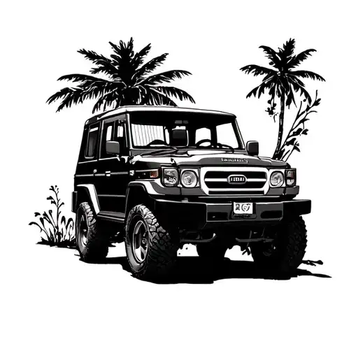 Land cruiser lj 79 tattoo design idea