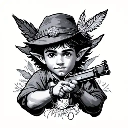 peter pan lost boys gangster Mexican tattoo design idea