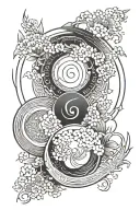 Kai Zen Enso circle tattoo design idea