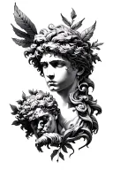 apollo and dionysus dialectic beyond good and evil tattoo design idea