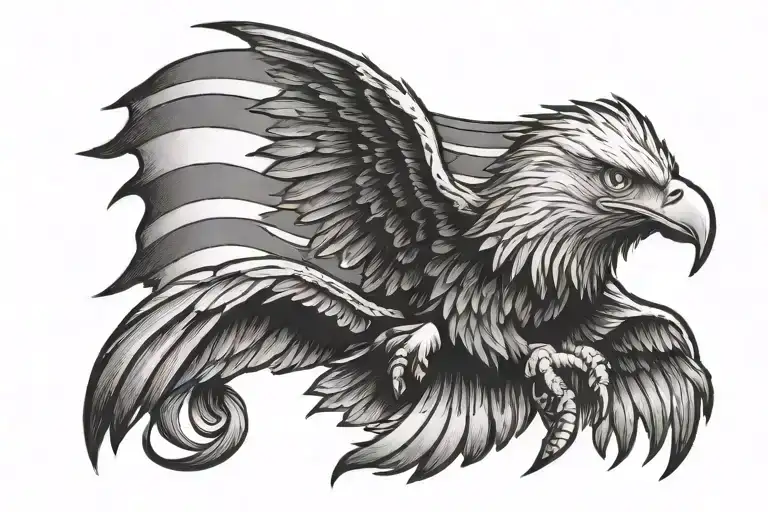 rebel flag eagle wrap design inspired tattoo design idea