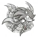 Sonic tattoo design idea