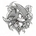 Sonic tattoo design idea