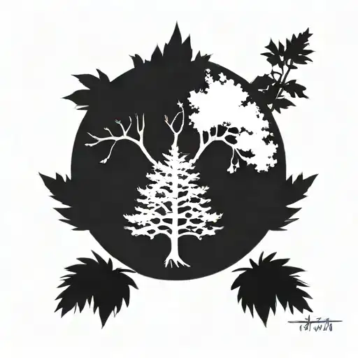 small minimum tree  symmetrical like xxxtentacion tattoo  tattoo design idea
