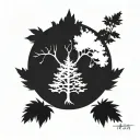 small minimum tree  symmetrical like xxxtentacion tattoo  tattoo design idea