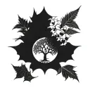 small minimum tree  symmetrical like xxxtentacion tattoo  tattoo design idea