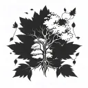 small minimum tree  symmetrical like xxxtentacion tattoo  tattoo design idea