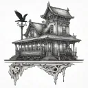 neverland train station  tattoo design idea