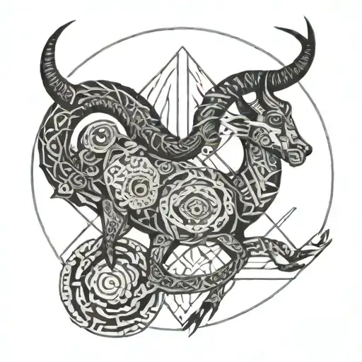 capricorn tattoo design idea