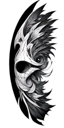 cyber sigilism style blackwork tattoo tattoo design idea