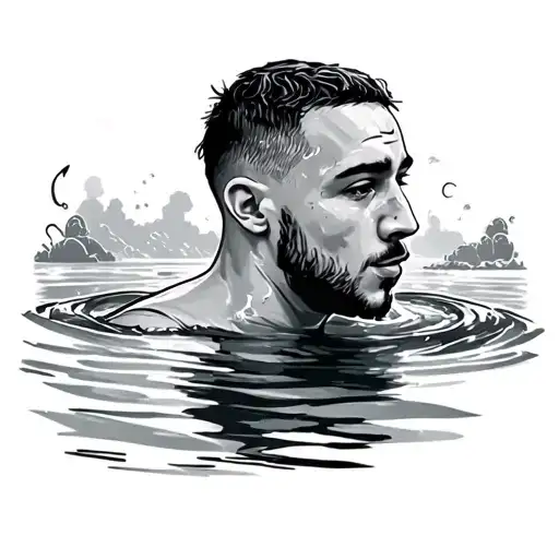 mac miller swimming tattoo design idea