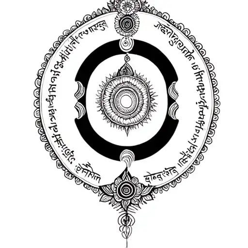 Gayatri Mantra with photo of my nani tattoo design idea