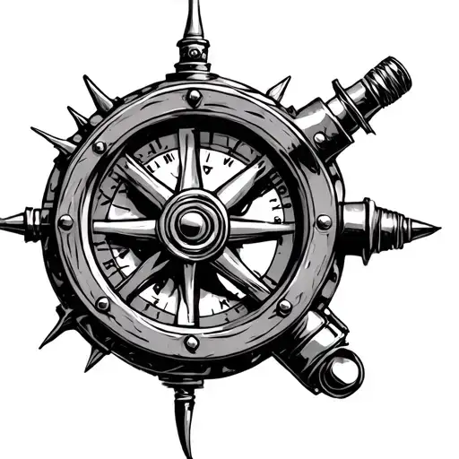 sextant tattoo design idea
