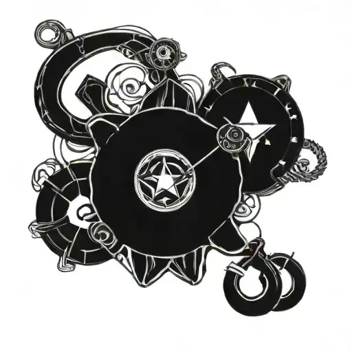 Incorporate BDSM symbols such as handcuffs and whips in a femdom-themed poker design tattoo design idea