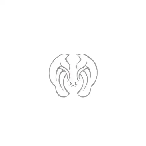 Aries tattoo design decorated with Nordic Celtic pattern. viking tattoo design idea