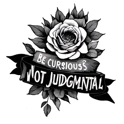 Be Curious Not Judgemental tattoo design idea