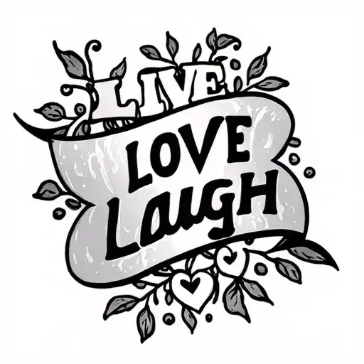 live love laugh tattoo design idea