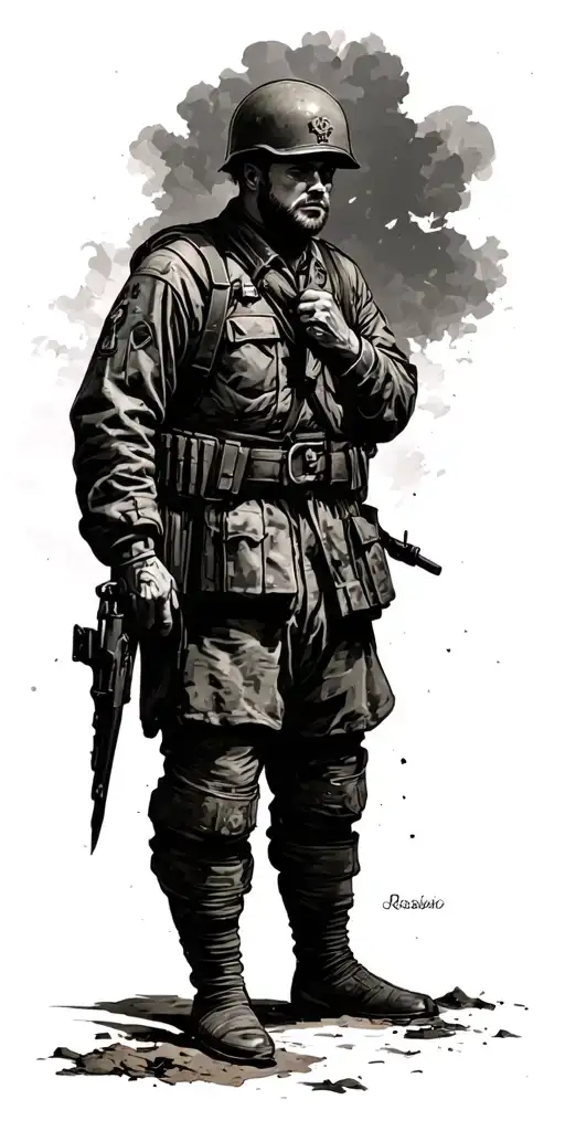 The history of military Russia, who has passed the battles near Kupyansk, Svatovo, Kremennaya, Worker tattoo design idea